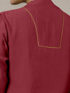 Paakhi x Rozaana | A Line Kurta in Scarlet Red with Thread Work | Coords or Only Kurta