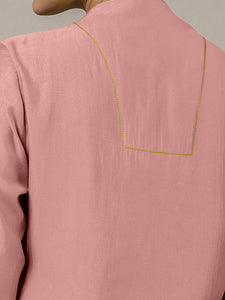 Paakhi x Rozaana | A Line Kurta in Sea Pink with Thread Work | Coords or Only Kurta