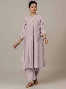 Paakhi x Rozaana | A Line Kurta in Lilac with Thread Work | Coords or Only Kurta