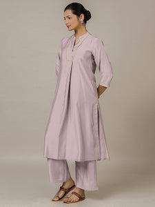 Paakhi x Rozaana | A Line Kurta in Lilac with Thread Work | Coords or Only Kurta