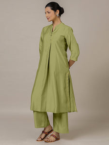 Paakhi x Rozaana | A Line Kurta in Pista Green with Thread Work | Coords or Only Kurta