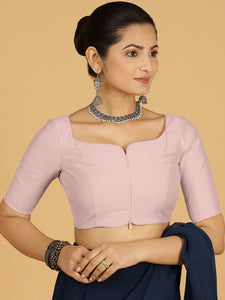 Priya x Rozaana | Elbow Sleeves Saree Blouse in Lilac