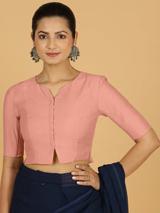 Rekha x Rozaana | Long Saree Blouse in Sea Pink