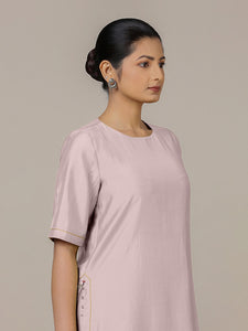 Riya x Rozaana | A Line Kurta in Lilac with Thread Work | Coords or Only Kurta