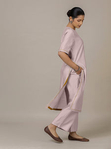 Riya x Rozaana | A Line Kurta in Lilac with Thread Work | Coords or Only Kurta