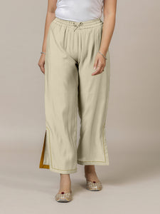 Saba x Rozaana | Ivory Cotton Silk Pants