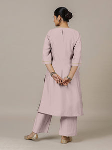 Sadaf x Rozaana | A Line Kurta in Lilac with Thread Work | Coords or Only Kurta