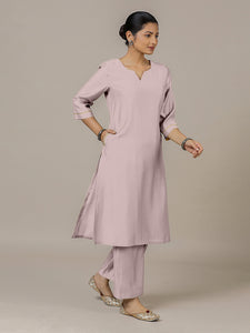 Sadaf x Rozaana | A Line Kurta in Lilac with Thread Work | Coords or Only Kurta