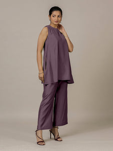 Sana x Rozaana | A Line Kurta in Purple Mauve with Thread Work | Coords or Only Kurta