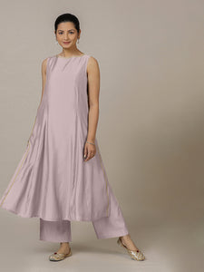 Sarah x Rozaana | A Line Kurta in Lilac with Thread Work | Coords or Only Kurta