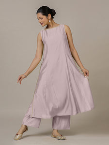 Sarah x Rozaana | A Line Kurta in Lilac with Thread Work | Coords or Only Kurta