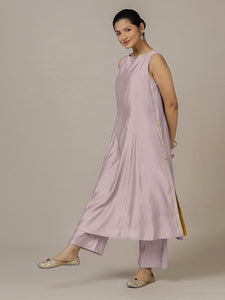 Sarah x Rozaana | A Line Kurta in Lilac with Thread Work | Coords or Only Kurta