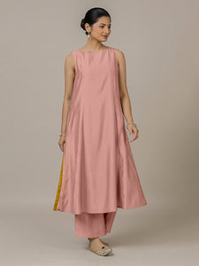 Sarah x Rozaana | A Line Kurta in Sea Pink with Thread Work | Coords or Only Kurta