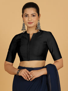 Simar x Rozaana |  Saree Blouse in Raven Black