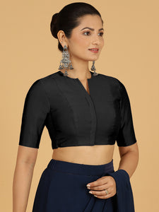 Simar x Rozaana |  Saree Blouse in Raven Black