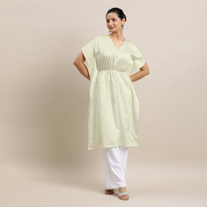  Siya x Rozaana | Kaftan Kurta in Ivory with Thread Work_5