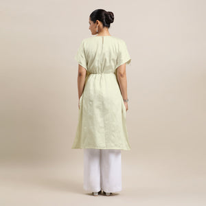  Siya x Rozaana | Kaftan Kurta in Ivory with Thread Work_6