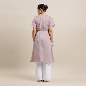  Siya x Rozaana | Kaftan Kurta in Lilac with Thread Work_2