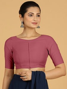 Sushma x Rozaana | Regular Sleeves Saree Blouse in Rose Pink