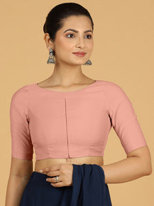 Sushma x Rozaana | Regular Sleeves Saree Blouse in Sea Pink