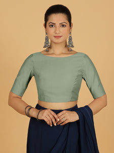 Trisha x Rozaana |  Saree Blouse in Mint Green