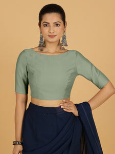 Trisha x Rozaana |  Saree Blouse in Mint Green