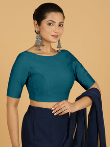 Trisha x Rozaana |  Saree Blouse in Crystal Teal