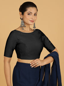 Trisha x Rozaana |  Saree Blouse in Raven Black