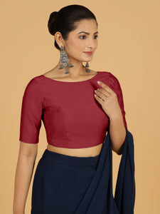 Trisha x Rozaana |  Saree Blouse in Scarlet Red