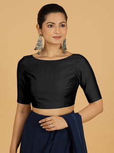 Trisha x Rozaana |  Saree Blouse in Raven Black