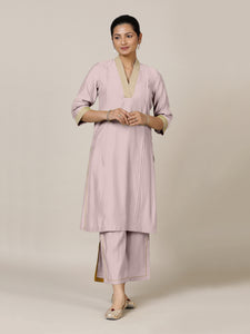 Vanya x Rozaana | A Line Kurta in Lilac with Thread Work | Coords or Only Kurta