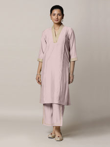 Vanya x Rozaana | A Line Kurta in Lilac with Thread Work | Coords or Only Kurta