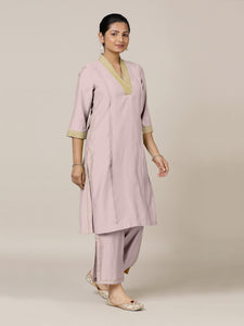 Vanya x Rozaana | A Line Kurta in Lilac with Thread Work | Coords or Only Kurta