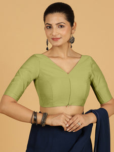 Vedika x Rozaana |  Saree Blouse in Pista Green