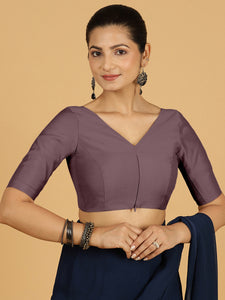 Vedika x Rozaana |  Saree Blouse in Purple Mauve