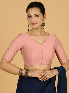 Vedika x Rozaana |  Saree Blouse in Sea Pink