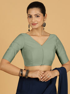 Vedika x Rozaana |  Saree Blouse in Mint Green