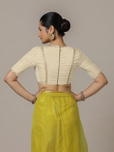 Zohra x Luxe | Cream Saree Blouse w/ FlexiFit™ Side Seam