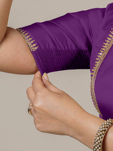 Zohra x Luxe | Purple Saree Blouse w/ FlexiFit™ Side Seam