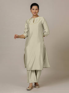 Zoya x Rozaana | A Line Kurta in Ivory with Thread Work | Coords or Only Kurta