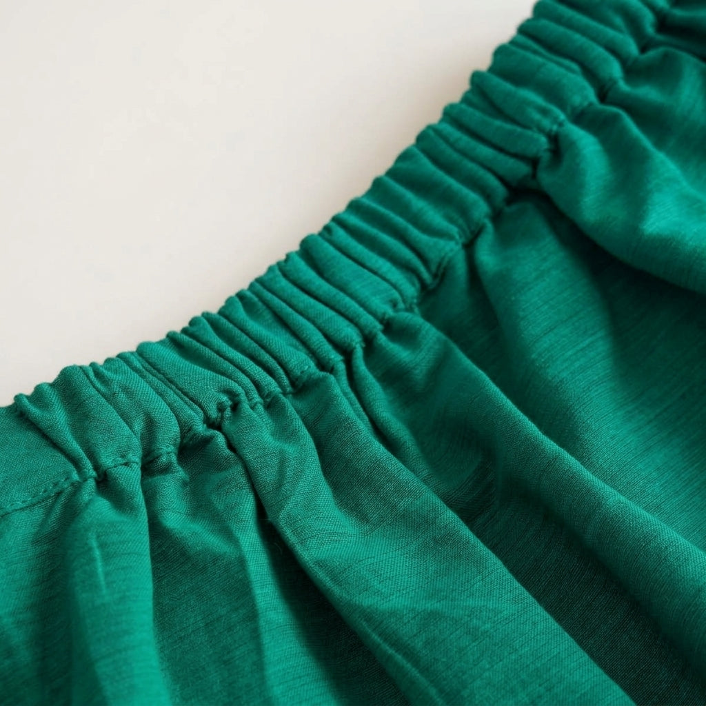 Gungun x Tyohaar | Green Mangalgiri Cotton Ready-To-Wear Saree