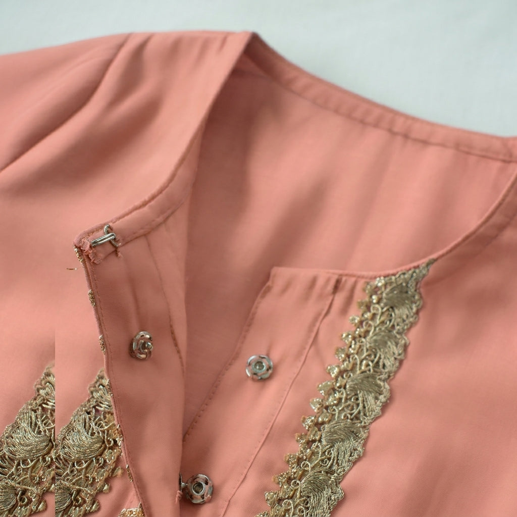 Afiya x Tyohaar | Sea Pink Solid Viscose Straight Kurta & Pant Set