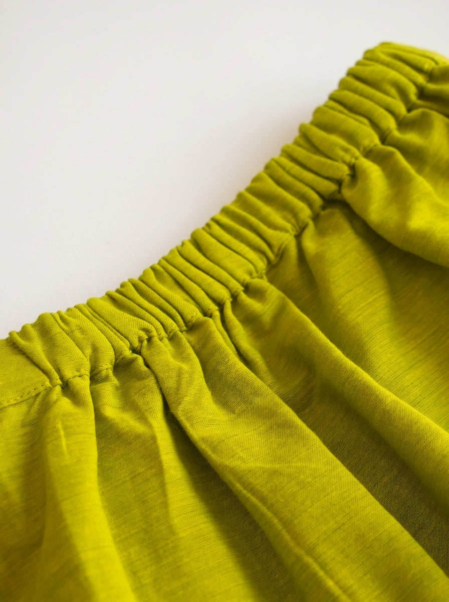 Gungun x Tyohaar | Radiant Citron Mangalgiri Cotton Ready-To-Wear Saree