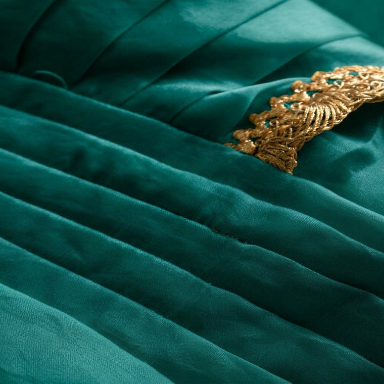 Nureh x Tyohaar | Glass Green Shimmer Tissue Skirt Style Saree