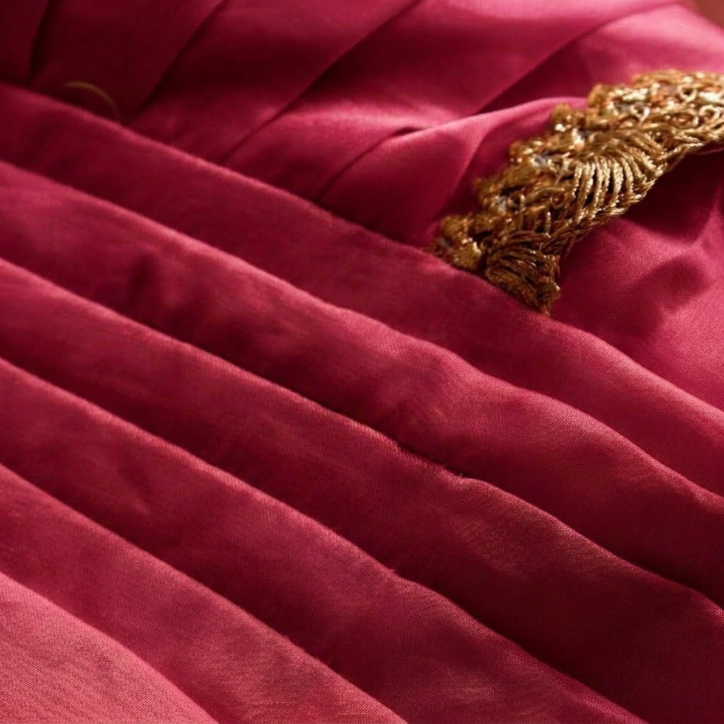Chanchal x Tyohaar | Pink Rush Viscose Organza Skirt Style Saree