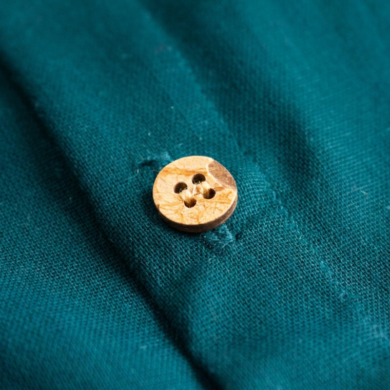 Sher x Tyohaar | Blue & Teal Linen-Chandheri Kurta Pant & Jacket Set