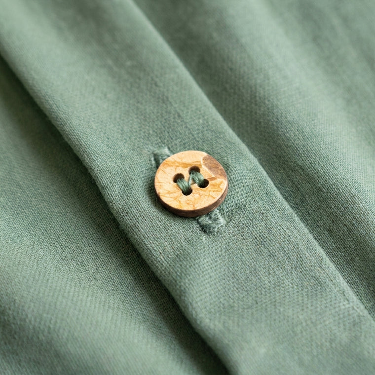 Jas x Tyohaar | Peppermint & Green Linen & Brocade Kurta Pant & Jacket Set