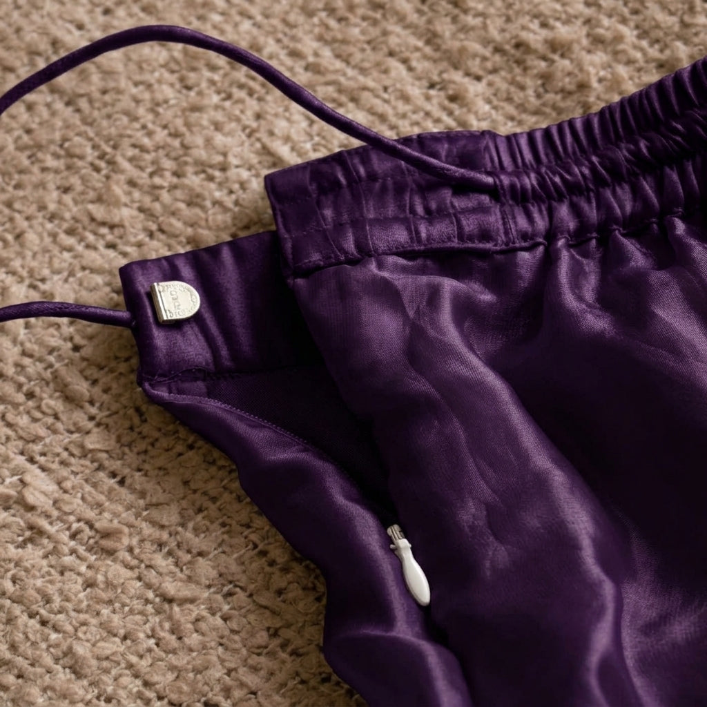 Nureh x Tyohaar | Purple Radiance Shimmer Tissue Skirt Style Saree