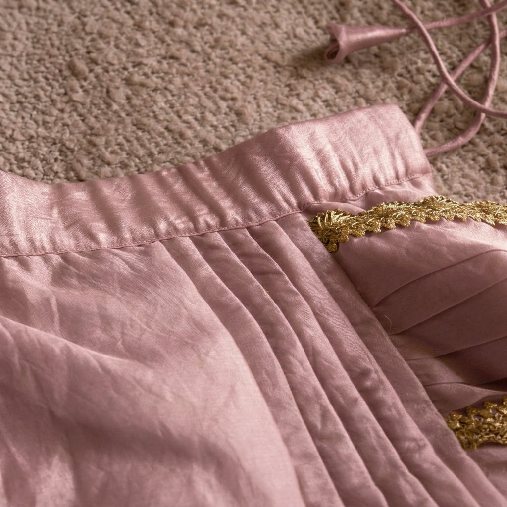 Nureh x Tyohaar | Silken lavender Shimmer Tissue Skirt Style Saree