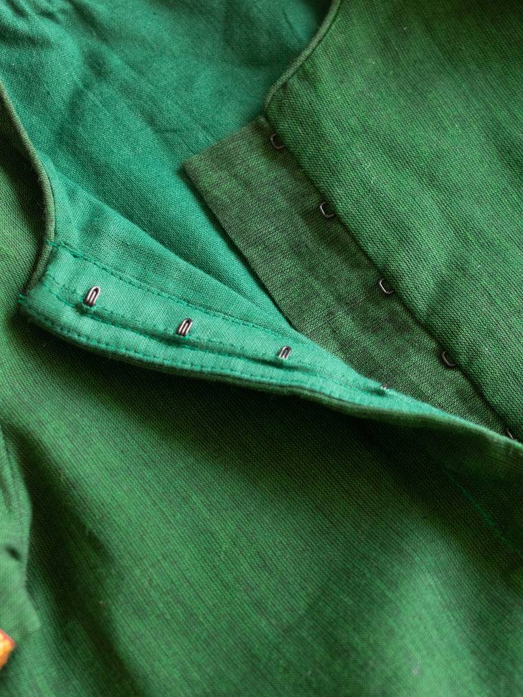 Kani x Tyohaar | Green Mangalgiri Cotton Pattu Pavadai